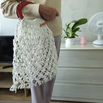 Сумка Авоська «Wood» Белый кристалл из полиэфирного шнура