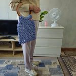 Сумка Авоська «Wood Multicolor» Синий туман из полиэфирного шнура