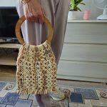 Сумка Авоська «Wood Multicolor» Морской берег из полиэфирного шнура