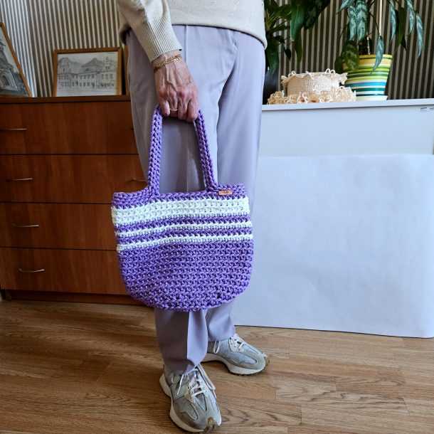 Сумка для покупок Шоппер «MINI» Букет сирени из полиэфирного шнура