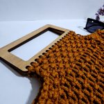 Вязаная сумка Тоут (Tote Bag) «FLORA» Янтарный берег из полиэфирного шнура