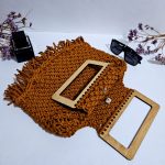Вязаная сумка Тоут (Tote Bag) «FLORA» Янтарный берег из полиэфирного шнура