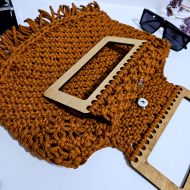 Вязаная сумка Тоут «FLORA» Янтарный берег