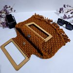 Вязаная сумка Тоут (Tote Bag) «FLORA» Янтарный берег из полиэфирного шнура