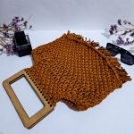 Вязаная сумка Тоут (Tote Bag) «FLORA» Янтарный берег из полиэфирного шнура