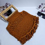 Вязаная сумка Тоут (Tote Bag) «FLORA» Янтарный берег из полиэфирного шнура