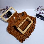 Вязаная сумка Тоут (Tote Bag) «FLORA» Янтарный берег из полиэфирного шнура
