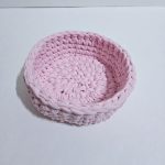 Корзинка вязаная ручной работы «Роза» из трикотажной пряжи