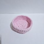 Корзинка вязаная ручной работы «Роза» из трикотажной пряжи