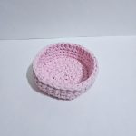 Корзинка вязаная ручной работы «Роза» из трикотажной пряжи