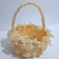 Корзинка декоративная ручной работы «Сказка» из рафии