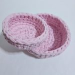 Набор корзинок ручной работы «Роза» из трикотажной пряжи