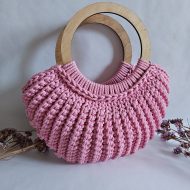 Вязаный шоппер «Alista Розовая пантера» из полиэфирного шнура купить в Минске